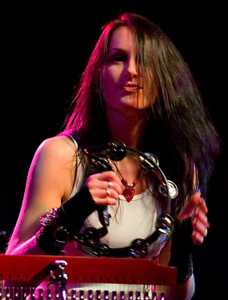 Rachel on tambourine