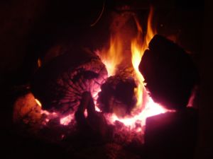 A friend's fireplace