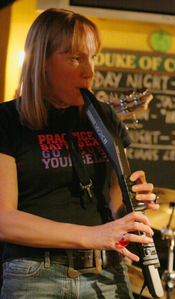 Denise playing a Wind Synth