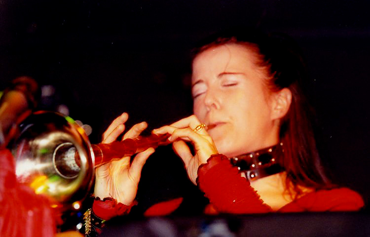 Anne-Marie playing the Shawm