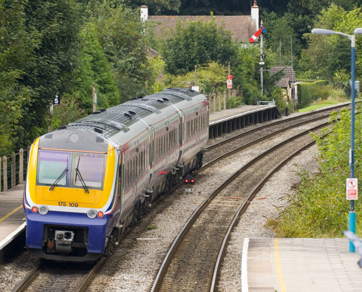 Up train leaving