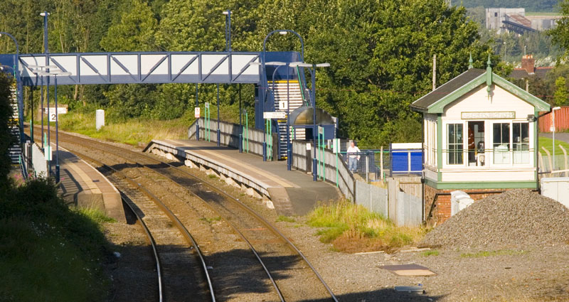 Rugeley Town station and signalbox