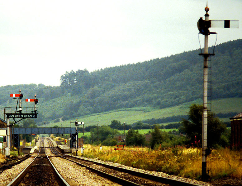 View towards station from crossing