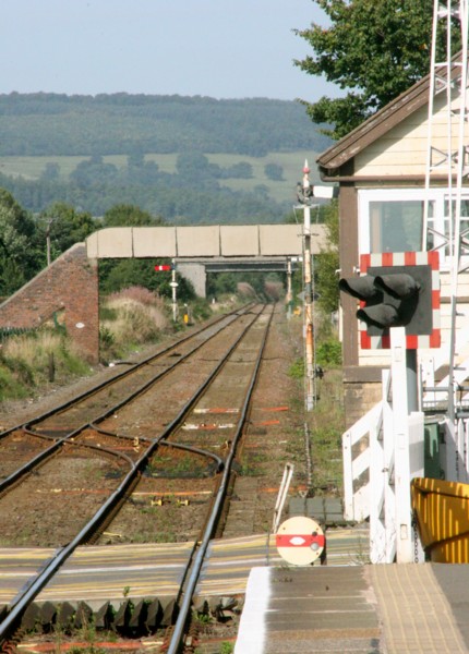 View towards Wrexham from the up platform