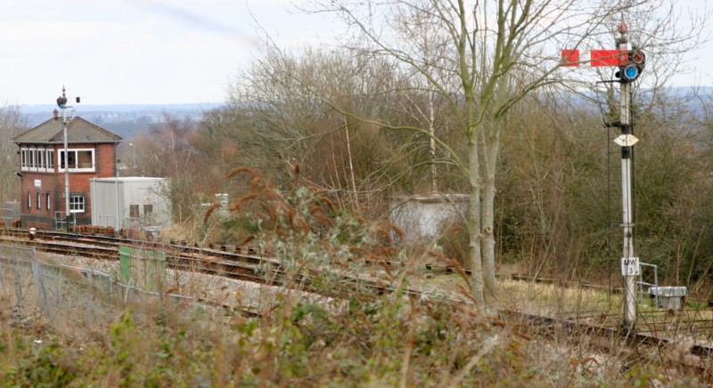Up home and signalbox