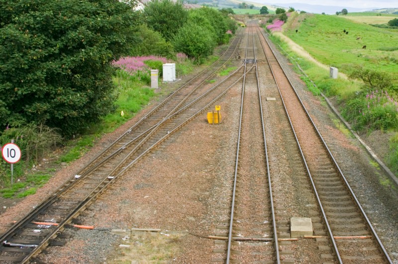 Layout south of station