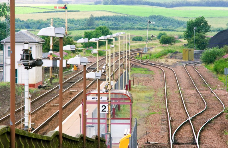 Up goods loop behind station