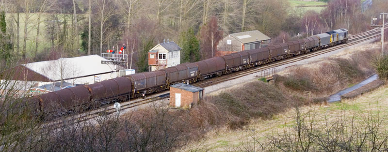 Up freight passing